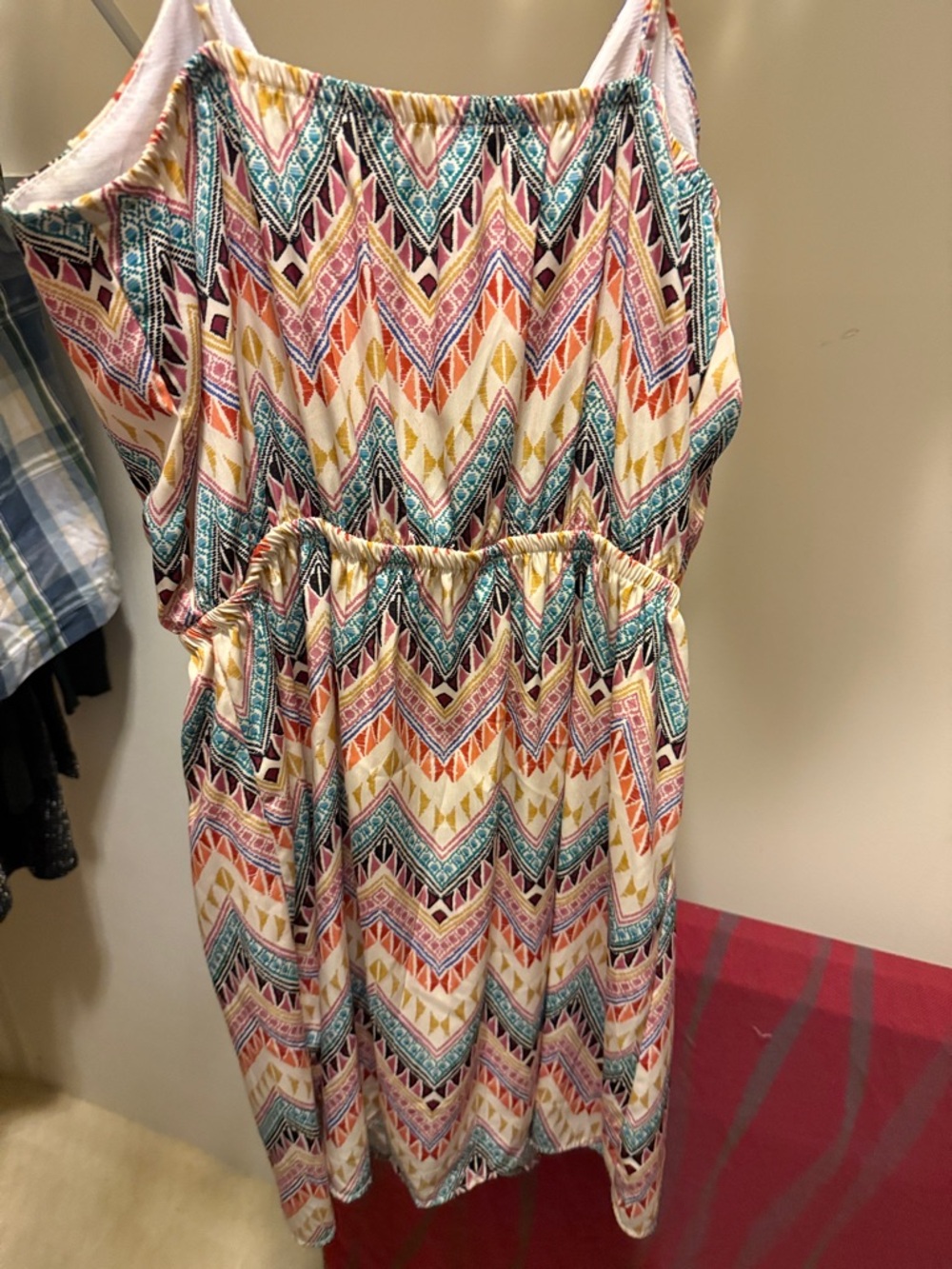 Alya Multicolor Chevron Ruffle Sundress - Picture 3 of 7